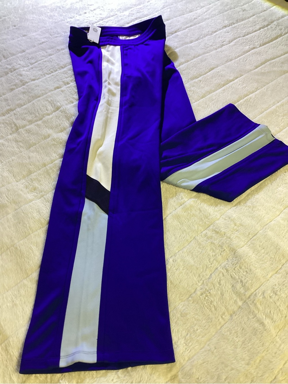 Tory Sport Royal Blue Wide Leg Color-Block Pants